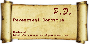 Peresztegi Dorottya névjegykártya