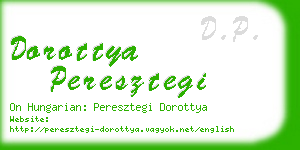 dorottya peresztegi business card
